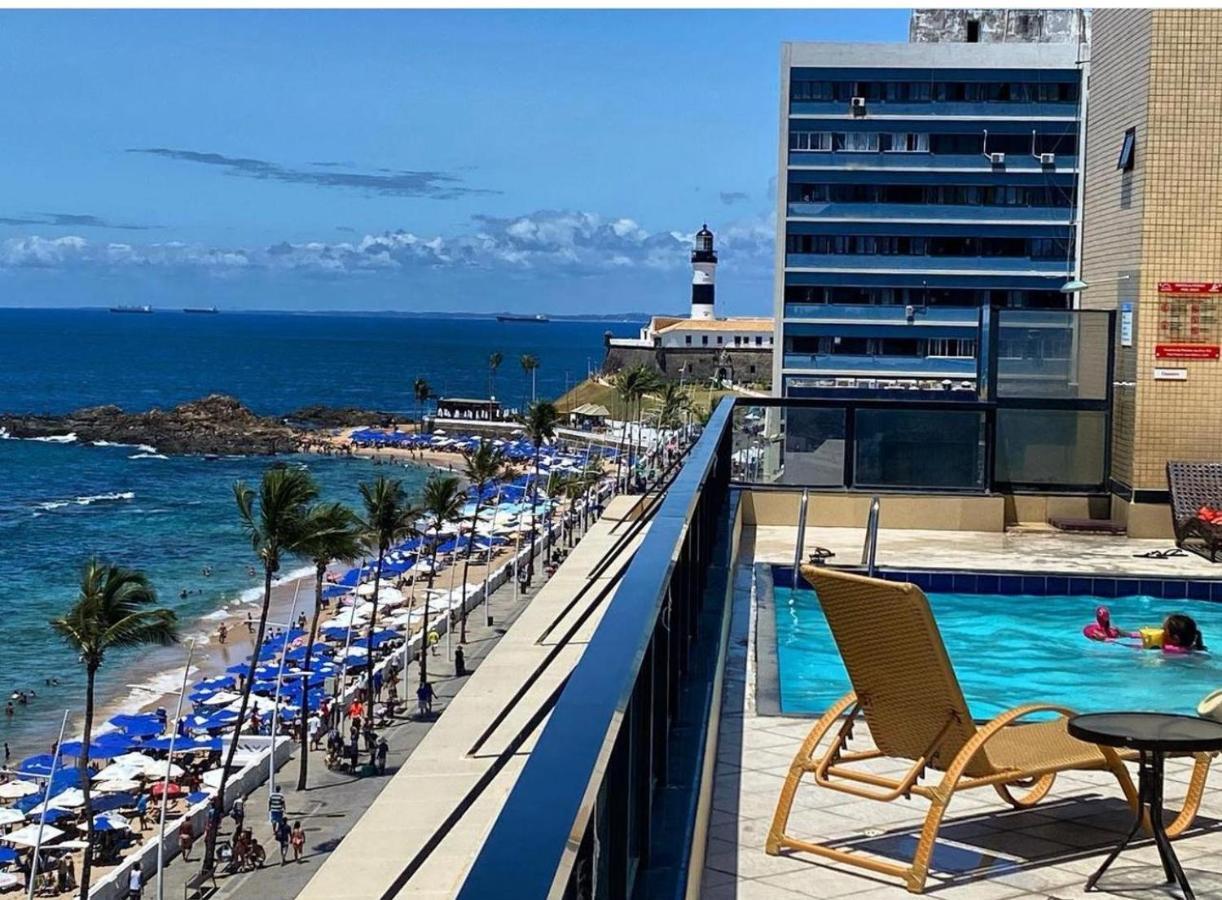 Belissimo Flat Direto Na Praia Da Barra - Flat Beira Mar No Circuito Do Carnaval サルバドール エクステリア 写真